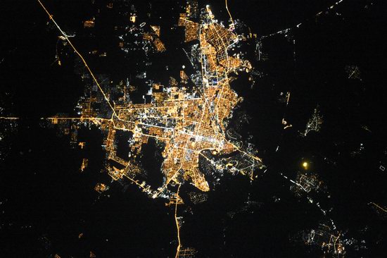 Cities of Russia at Night from Space - Krasnodar