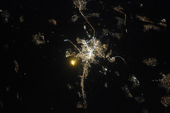 Cities of Russia at Night from Space - Grozny