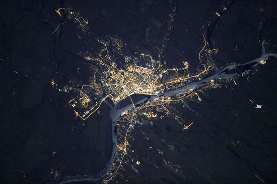 Cities of Russia at Night from Space - Astrakhan