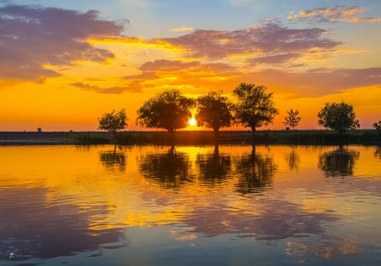 Summer sunset in the Volga River delta, Astrakhan Oblast, Russia, photo 9