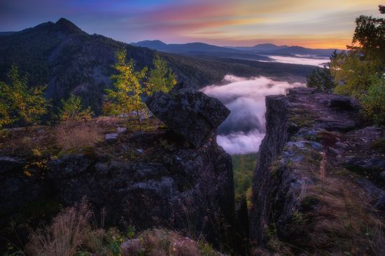 Colorful Dawn on the Top of the Aygir Cliffs, Bashkiria, Russia, photo 5