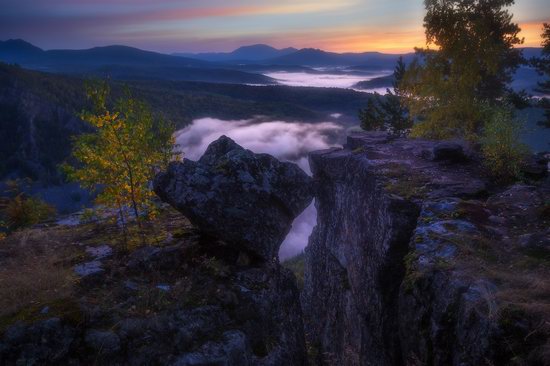 Colorful Dawn on the Top of the Aygir Cliffs, Bashkiria, Russia, photo 7