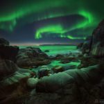 Landscapes Illuminated by the Northern Lights in Teriberka