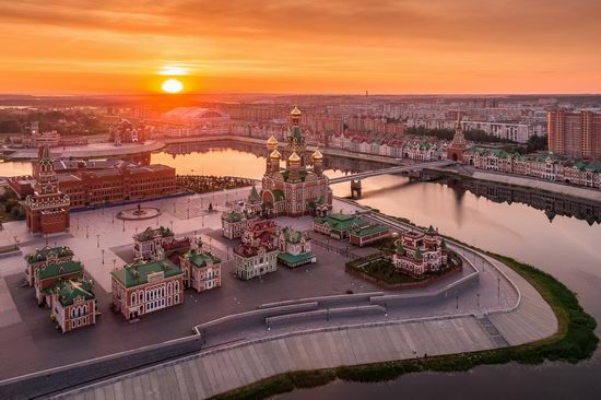 The center of Yoshkar-Ola, Russia from above, photo 1