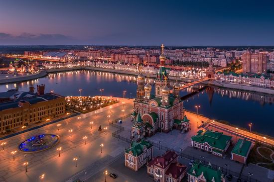 The center of Yoshkar-Ola, Russia from above, photo 11