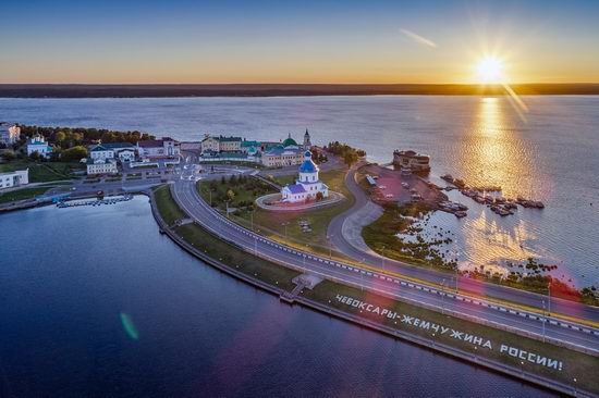 Cheboksary, Russia from above, photo 1