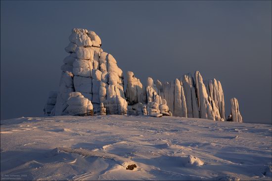 Snow Covered Stone Pillars of Ulakhan-Sis, Yakutia, Russia, photo 12