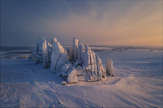 Snow Covered Stone Pillars of Ulakhan-Sis, Yakutia, Russia, photo 13