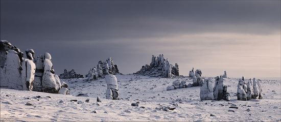 Snow Covered Stone Pillars of Ulakhan-Sis, Yakutia, Russia, photo 2