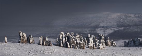 Snow Covered Stone Pillars of Ulakhan-Sis, Yakutia, Russia, photo 3