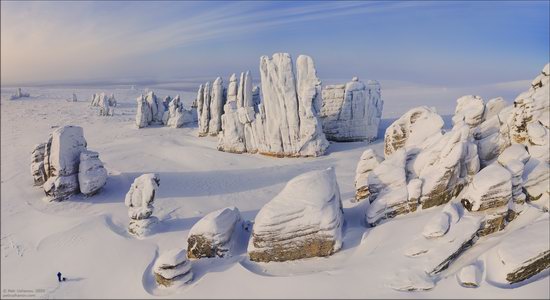 Snow Covered Stone Pillars of Ulakhan-Sis, Yakutia, Russia, photo 5