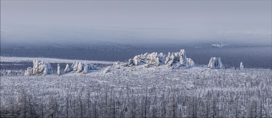 Snow Covered Stone Pillars of Ulakhan-Sis, Yakutia, Russia, photo 7