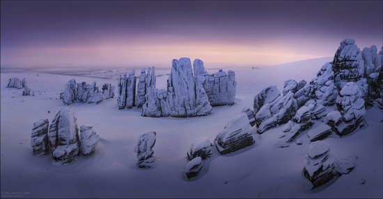 Snow Covered Stone Pillars of Ulakhan-Sis, Yakutia, Russia, photo 8