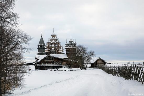 Snowy winter on Kizhi Island, Karelia, Russia, photo 1