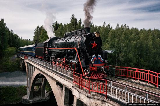 Ruskeala Express - a unique retro train in Karelia, Russia, photo 10