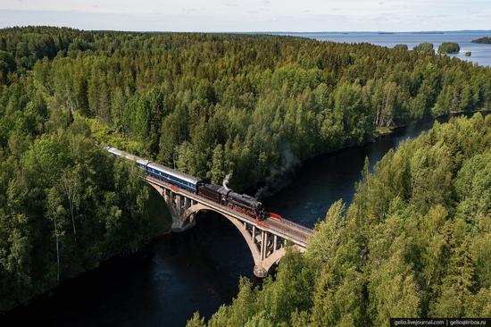 Ruskeala Express - a unique retro train in Karelia, Russia, photo 12