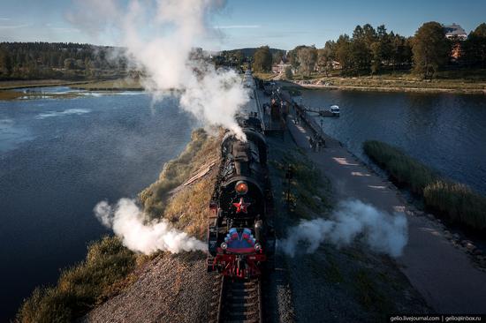 Ruskeala Express - a unique retro train in Karelia, Russia, photo 14