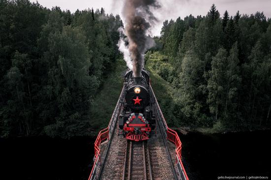 Ruskeala Express - a unique retro train in Karelia, Russia, photo 8