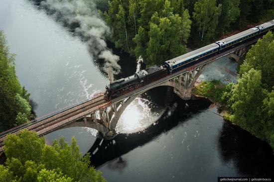 Ruskeala Express - a unique retro train in Karelia, Russia, photo 9