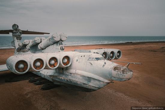 Ekranoplan "Lun" - a unique military vehicle near Derbent, Russia, photo 3