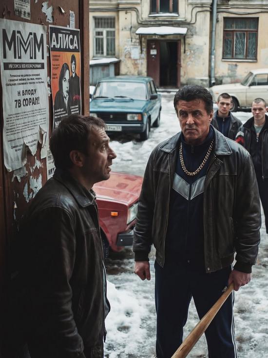 If Hollywood Stars Lived in 1990s Russia - Sylvester Stallone