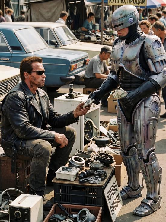 If Hollywood Stars Lived in 1990s Russia - Terminator and RoboCop