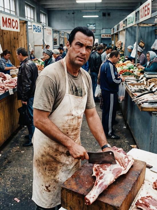 If Hollywood Stars Lived in 1990s Russia - Steven Seagal