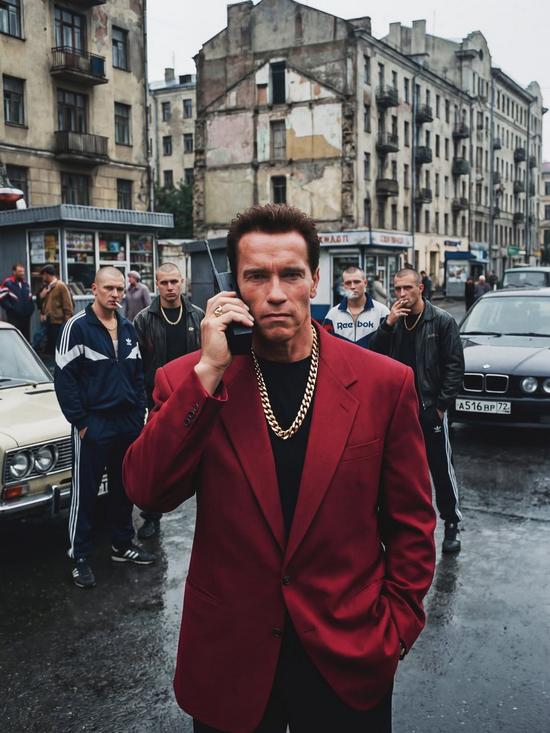 If Hollywood Stars Lived in 1990s Russia - Arnold Schwarzenegger