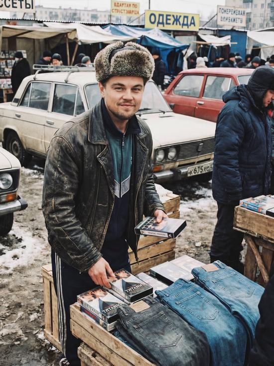 If Hollywood Stars Lived in 1990s Russia - Leonardo DiCaprio