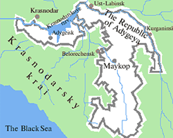 Maykop city map of Russia