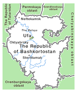 Ufa city map of Russia