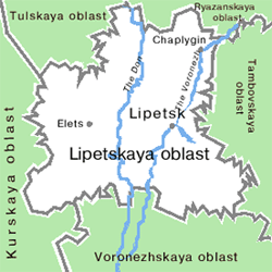 Lipetsk city map of Russia