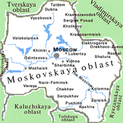 Moscow city map of Russia