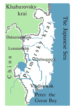 Vladivostok city map of Russia