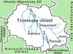 Tomsk city map of Russia