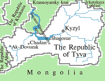 Tuvan Map Mongolia