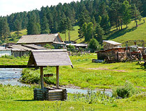 Rural landscape in Altai