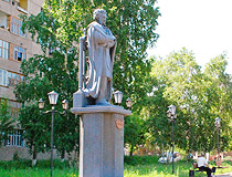 Monument to Pushkin in Bratsk
