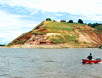 Hilly river bank in Chuvashia