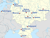 Host Cities of World Cup 2018 in Russia
