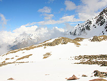 Snowy peaks of Kabardino-Balkaria