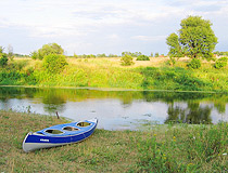 On the bank of a small river in Kaliningrad oblast