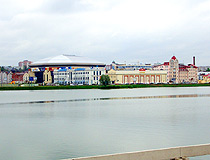 The view from the shore of Lake Lower Kaban in Kazan