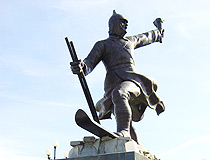 The monument to military builders in Komsomolsk-on-Amur