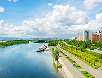 Embankment along the Yenisei River in Krasnoyarsk