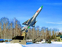 MiG-21 jet fighter in Kurgan
