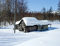 Snowy winter in Magadan Oblast