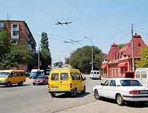 Street traffic in Makhachkala
