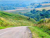 Hilly landscape in Oryol Oblast