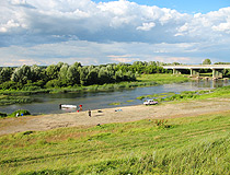 On the bank of a small river in the Penza region